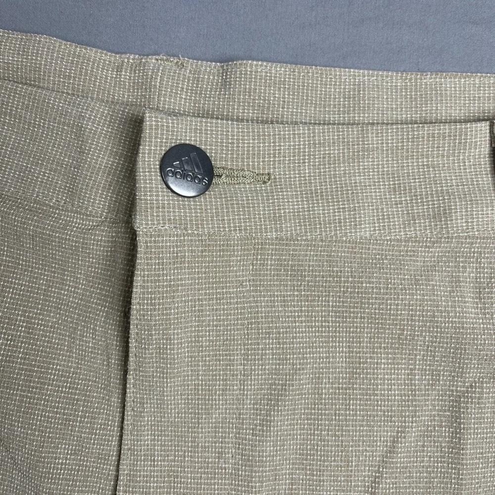 Adidas Aeroready Mens Performance Golf Casual Geometric Beige Tan Shorts 38‎